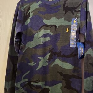 Mens Polo Ralph Lauren Camouflage Long Sleeve Shirt NWT size small